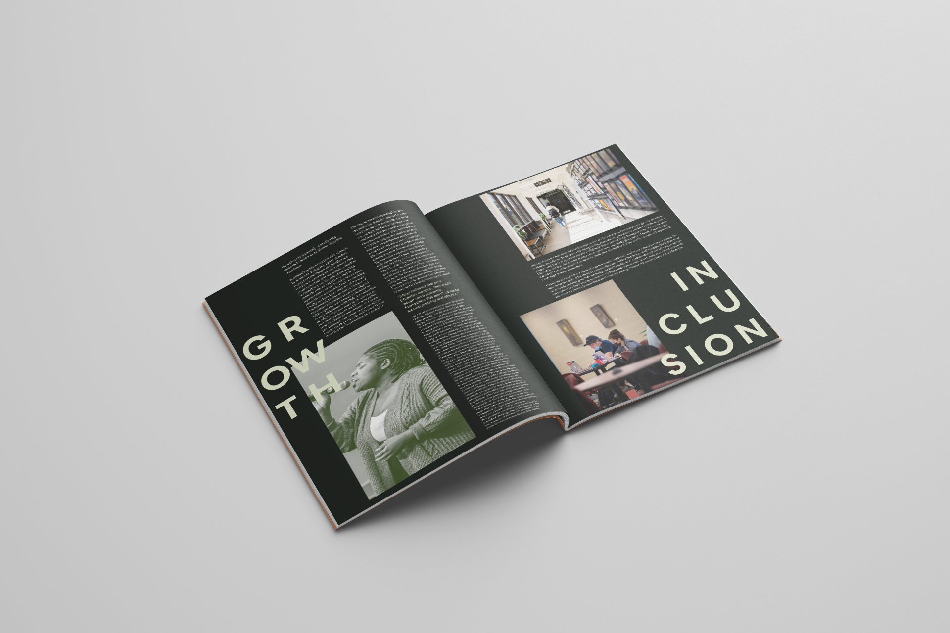 Newspaper interior spread