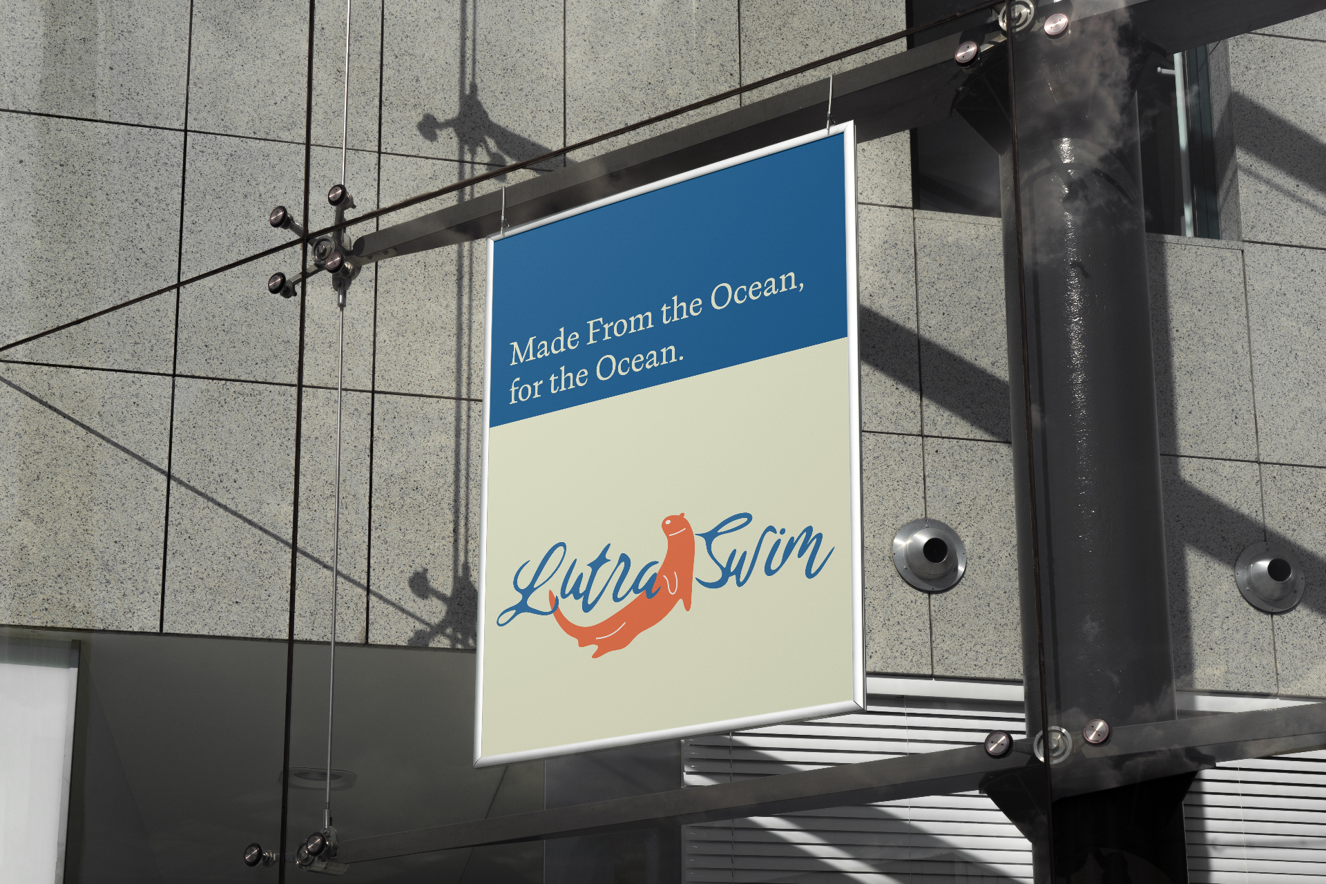 Lutra Swim outdoor banner signage