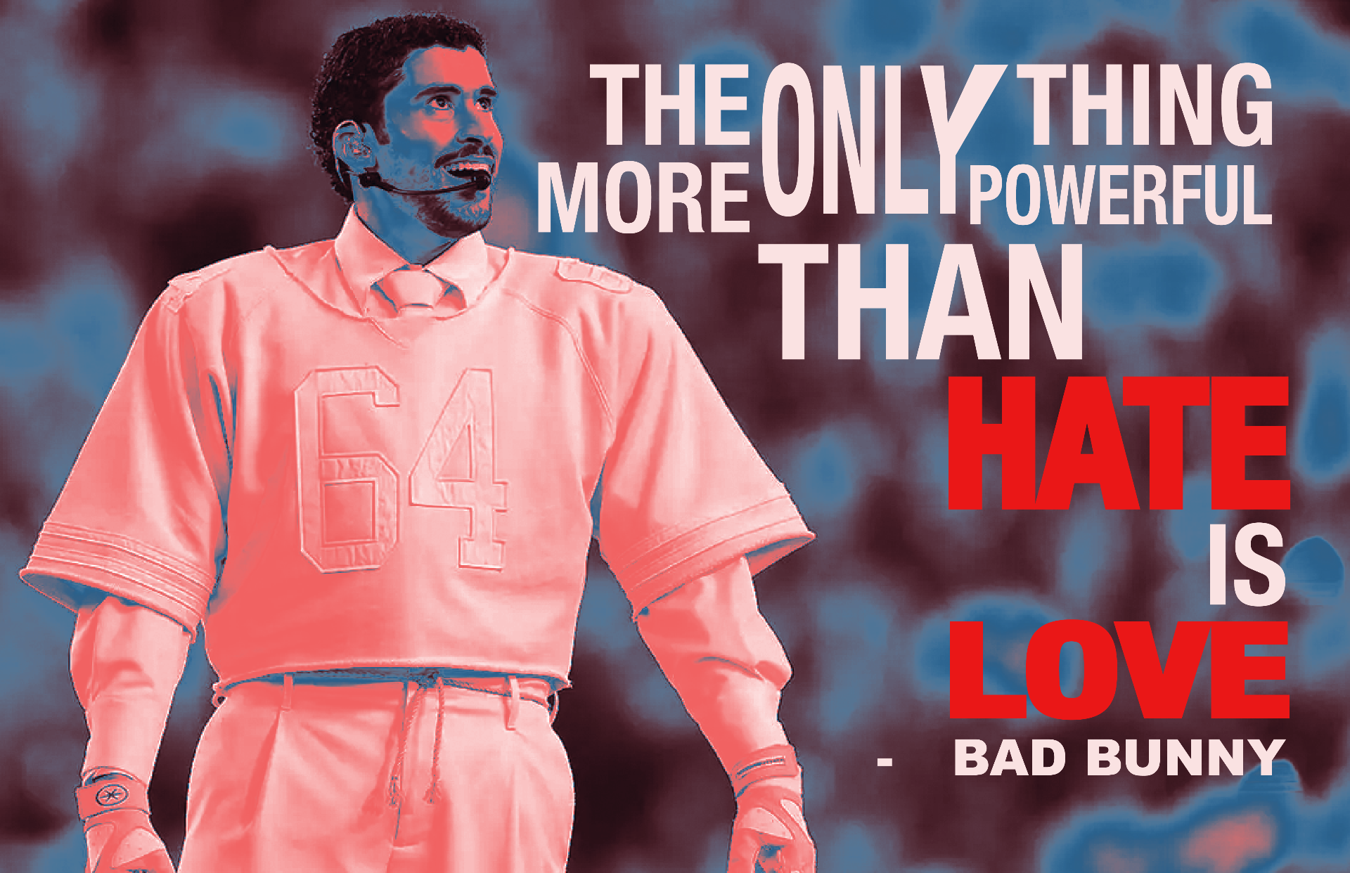 Bad Bunny quote poster